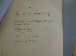 ARCHIVES 1879 John Morgan causes of Insolvency