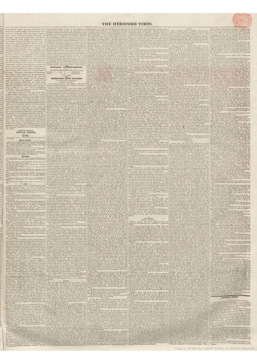 Article 1834 John Morgan Hereford Times Judges comments 3rd column half way down