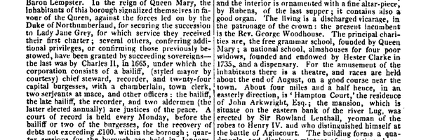 Article 1835 Trades in Leominster page 1