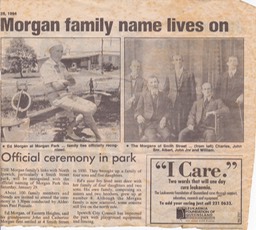 Article 1994 Morgan Family Name lives on - naming of Morgan Park