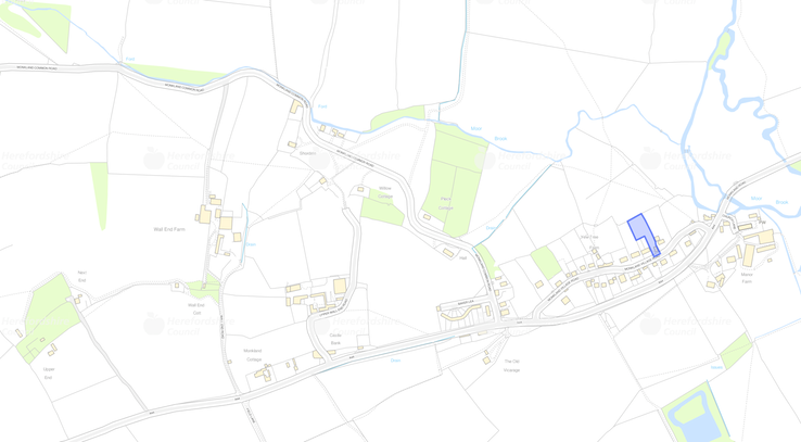 Article Map of Monkland from Herefordshire Council re development