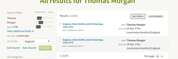 Birth 1753 Thomas Morgan father of John Morgan born 1775 - possible