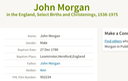 Birth 1780 John Morgan in Leominster to John and Ann possible father to John and William