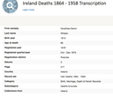 Birth 1813 and Death 1879 Dorothea Whelan (nee Frazer)