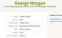 Birth 1828 George Morgan in Monkland