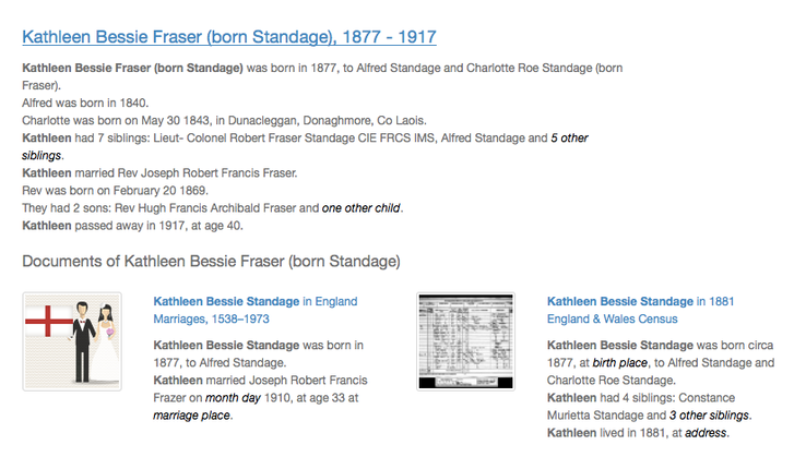 Birth 1843 Charlotte Roe Fraser (Standage) Dunacleggan 