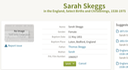 Birth 1851 Sarah Skeggs in Lutin daughter of Thomas and Sarah