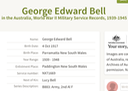 Birth 1917 George Edward Bell (son of George and Georgina Bell) in Parramatta