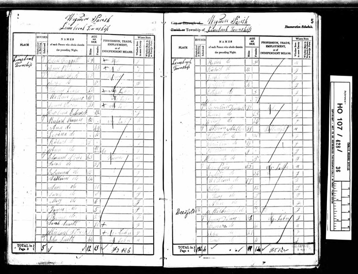 Census 1841 Wigmore page 3