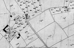 Census 1842 Upper End map of cottages 177, 185 and 189