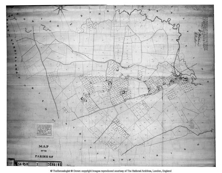 Census 1842 whole Map of Parish of Monkland and Upper End