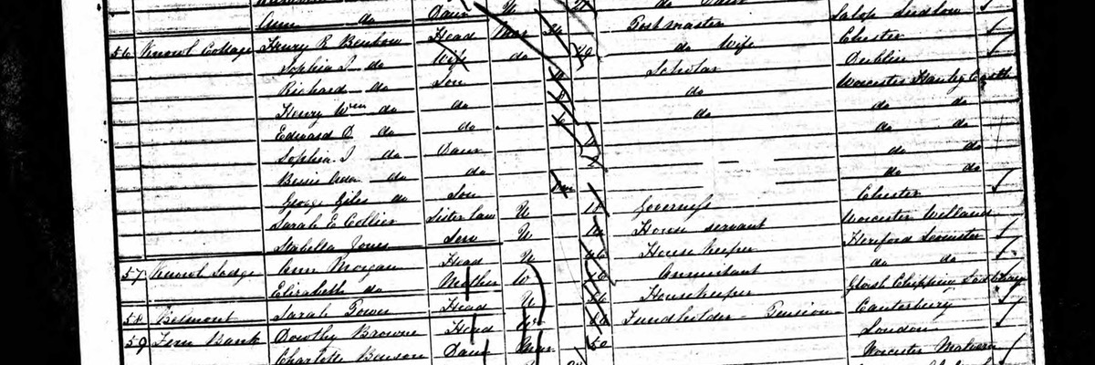 Census 1851 Elizabeth Morgan and Ann Morgan (sister of John??) at Hanley Castle