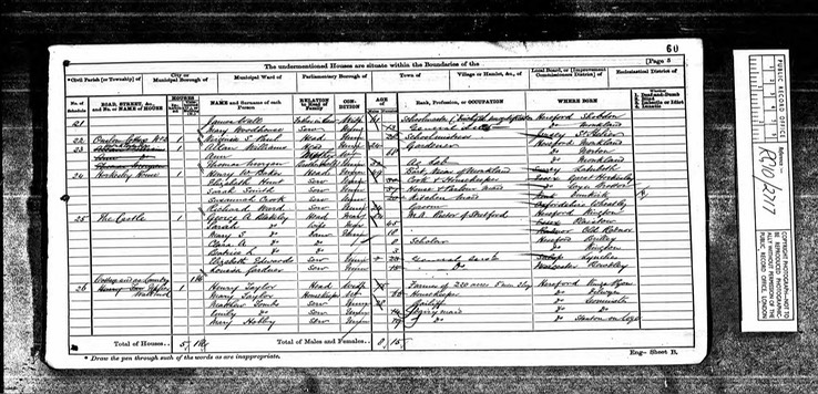 Census 1871 Ann Williams with sons Thomas Morgan half brother to Allen Williams in Monkland