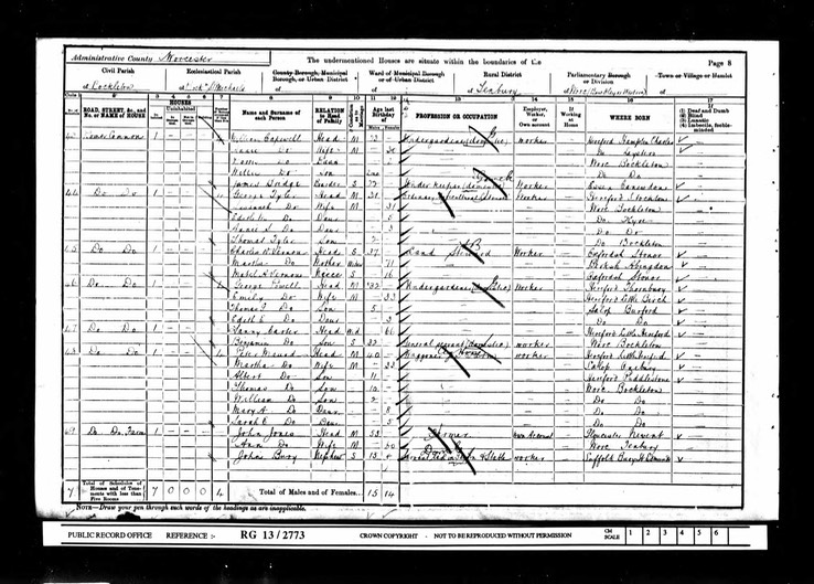 Census 1901 George Powell born 1868 Thornbury husband of Mary Lello