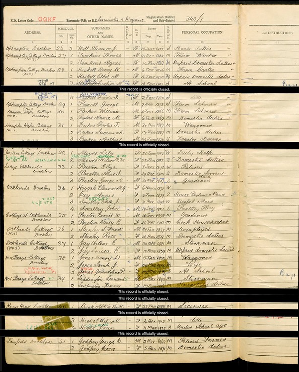 Census 1939 Sarah Jane Jones nee Sarah Lello born 1901