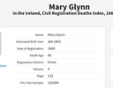 Death 1869 Mary Glynn in Ennis possibly our Mary Glynn