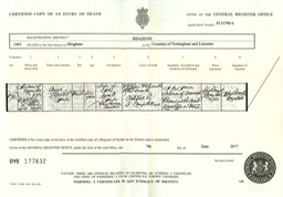 Death 1901 Annie Elizabeth James (nee Bell) Certificate