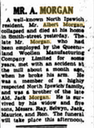 Death 1949 Albert Morgan Death 28th June 1949