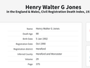 Death 1990 Henry Walter Jones husband of Sarah Jane Lello