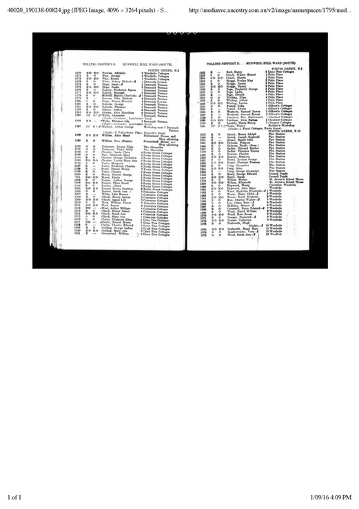 Electoral Roll 1928 James and Naomi and Evelyn May Skeggs still JAMES