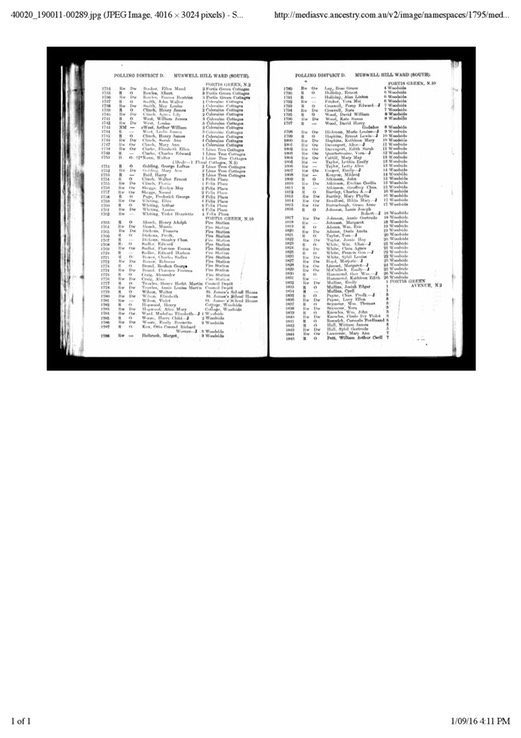 Electoral Roll 1930 Naomi and Evelyn May Skeggs BUT NO JAMES!!