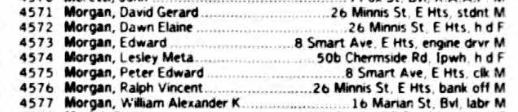 Electoral Roll 1980 Lesley Meta Morgan (no Alan Ross Morgan) 50b Chermside rd Ipswich