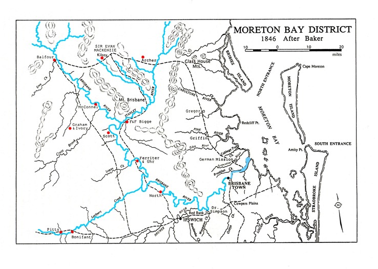 Land 1846 showing location of North Property on Brisbane River