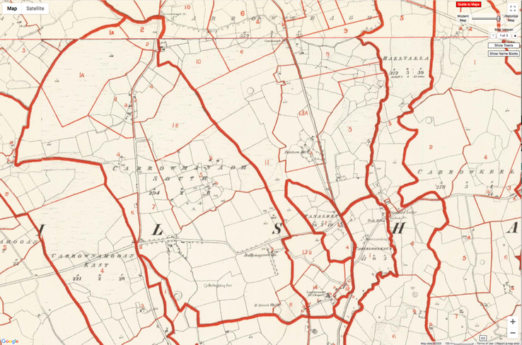 Map 1855 Ballynagrave original