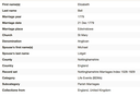 Marriage 1779 Elizabeth Bell to Michael Lidget 21st Dec 1779 in Edwinstowe