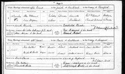 Marriage 1842 Allen Williams to Ann Bedward nee Morgan