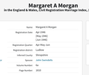 Marriage 1946 Margaret A Morgan to John Swindells