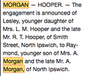 Marriage 1953 Engagement Raymond Morgan to Lesley Hooper 23rd Dec 1953