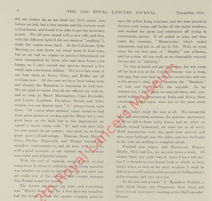 Military 1913 Thomas Bell and A Squadron at Norwich page 2