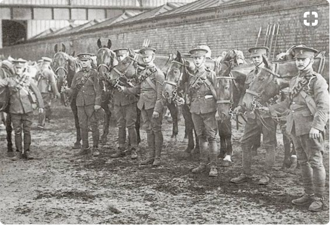 Military 1914 Thomas Bell PHOTO 12th Lancers Charge at Moy in France No 2