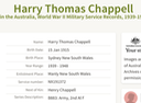 Military 1939 Henry Thomas Chappell (son of Jessie Chappell nee Bell)