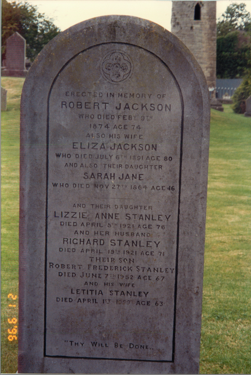 PHOTO Donaghmore cemetery Death Robert Jackson 1874 and Eliza Jackson 1891