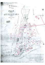 Plan of Stretford Court with lot numbers highlighted