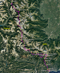 Google Earth Menton to Briancon