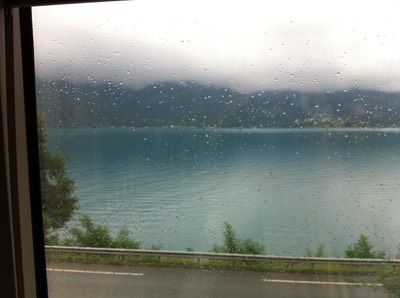 Rain on train to Avignon