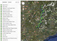 Bayons to Les Contamines Map