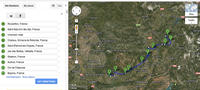 Google Maps Roussillon to Bayons