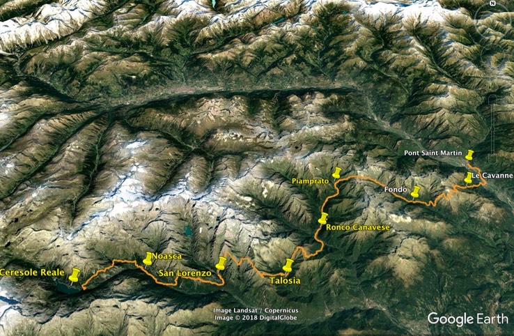 GTA Ceresole Reale to Pont St Martin Reduced