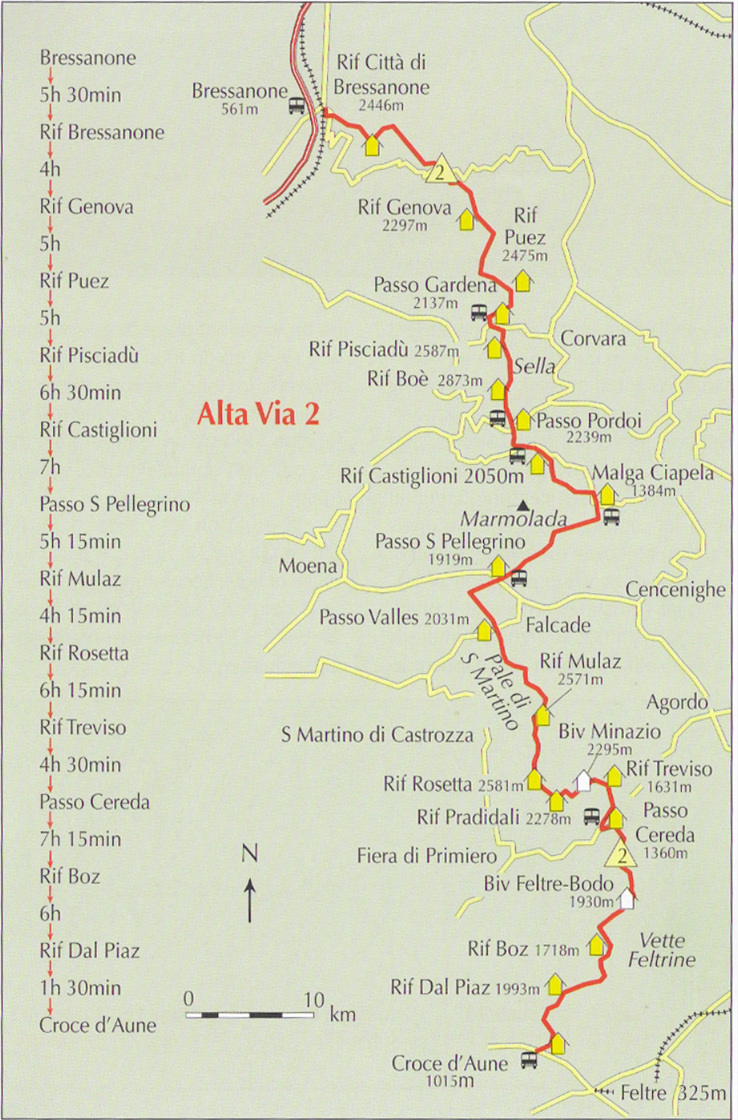 Map Alt Via 2 Dolomites