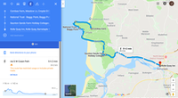 Route Map Combas farm to Barnstaple