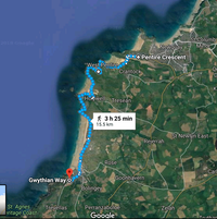 ROUTE MAP Newquay to Perranporth