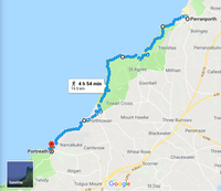 Route Map Perranporth to Portreath