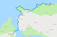 Route Map Port Isaac to Padstow