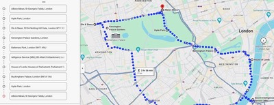 6th July London Full Size Map Cycle Tour